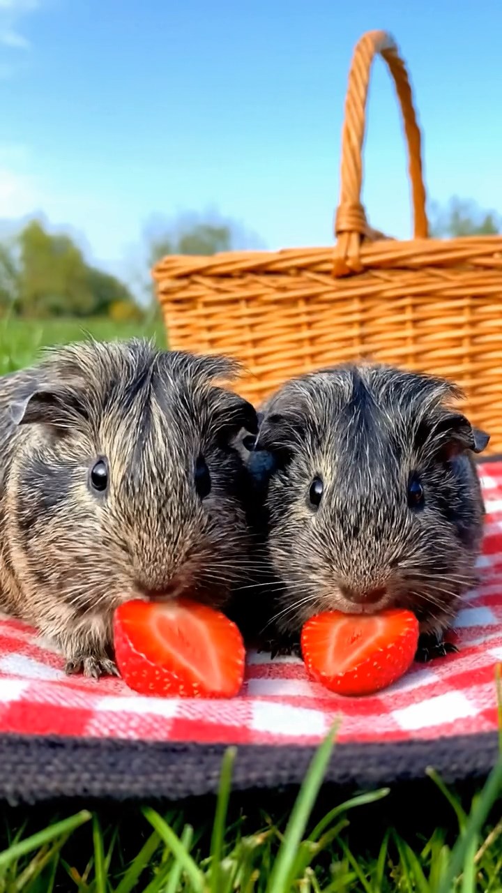 606. Photorealistic scene of 1 smooth-haired Teddy guinea pig with Cream fur, nibbling on fresh alfalfa sprouts, on a rocky outcrop overlooking a serene valley with rolling hills and scattered wildflowers, under soft daylight, capturing a lifelike, pastoral moment.