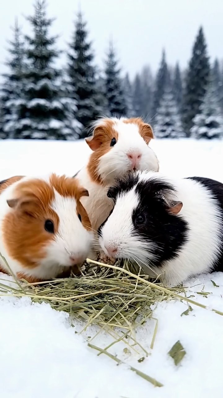 609. Detailed photo of 4 smooth-haired American guinea pigs with White, Orange, Black, and Brown fur, dressed as architects in tiny hard hats, sketching blueprints in a guinea pig office with hay models and wooden desks, under soft daylight, creating a vivid, realistic professional scene.