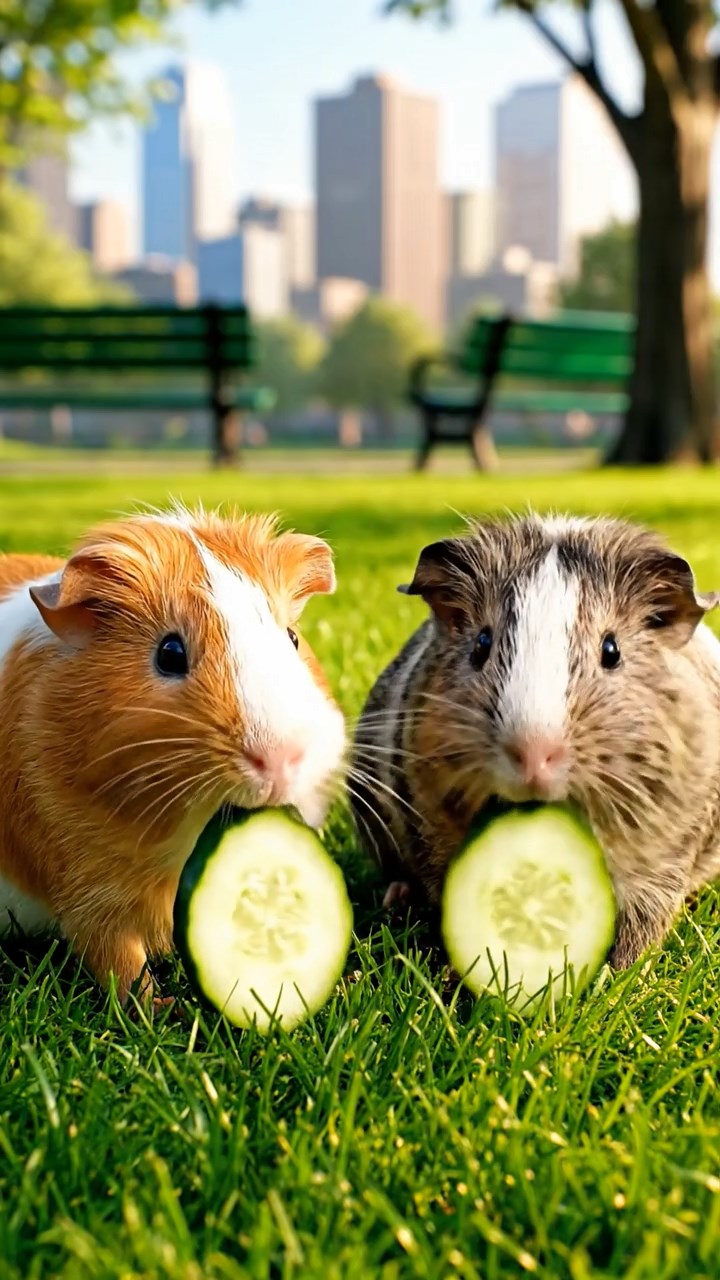 610. Photorealistic scene of 5 smooth-haired Teddy guinea pigs with Cream, Fawn, Sable, Gray, and Cinnamon fur, rolling in dust to clean their fur in a sandy hillside dotted with sparse grass, under a golden sunset, capturing a lifelike, natural behavior moment.