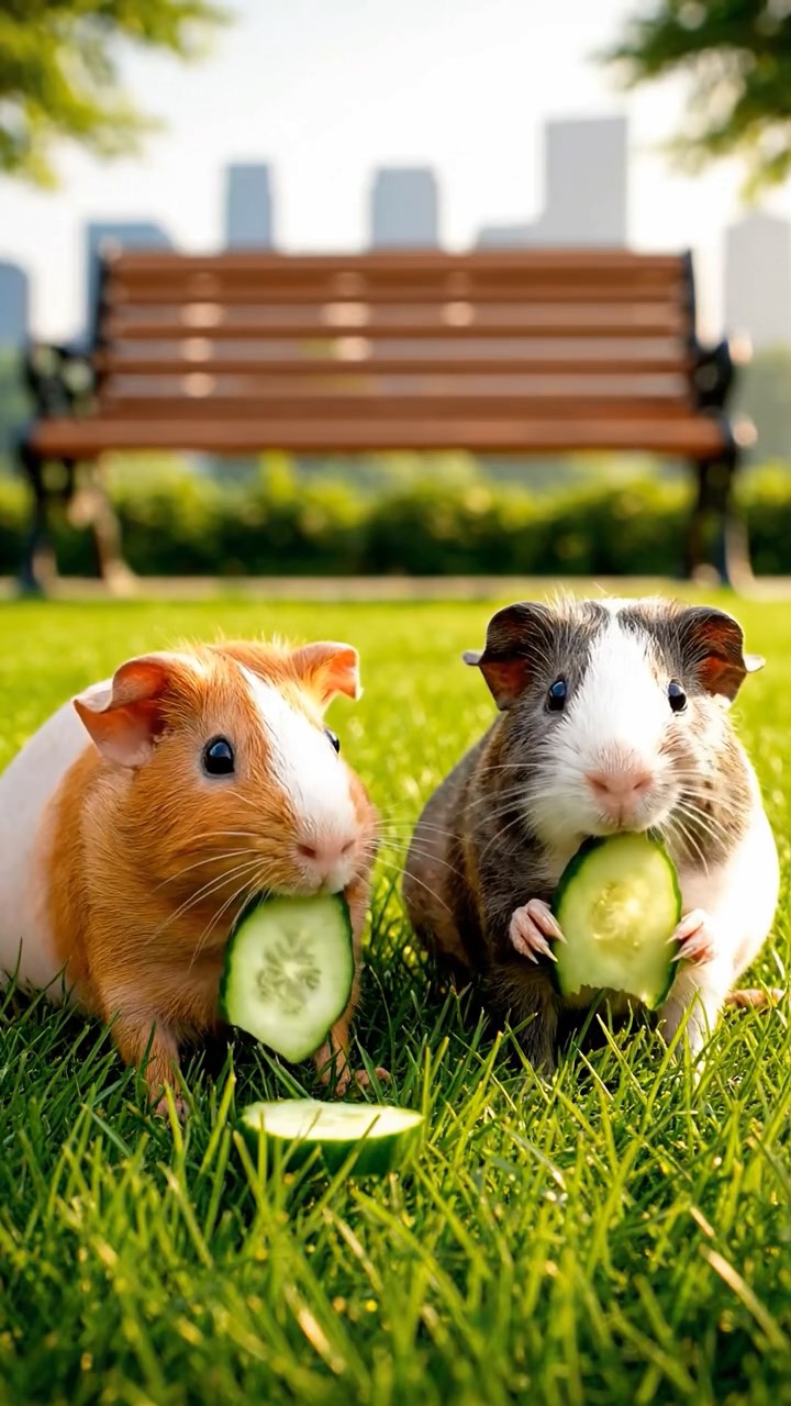 610. Photorealistic scene of 5 smooth-haired Teddy guinea pigs with Cream, Fawn, Sable, Gray, and Cinnamon fur, rolling in dust to clean their fur in a sandy hillside dotted with sparse grass, under a golden sunset, capturing a lifelike, natural behavior moment.
