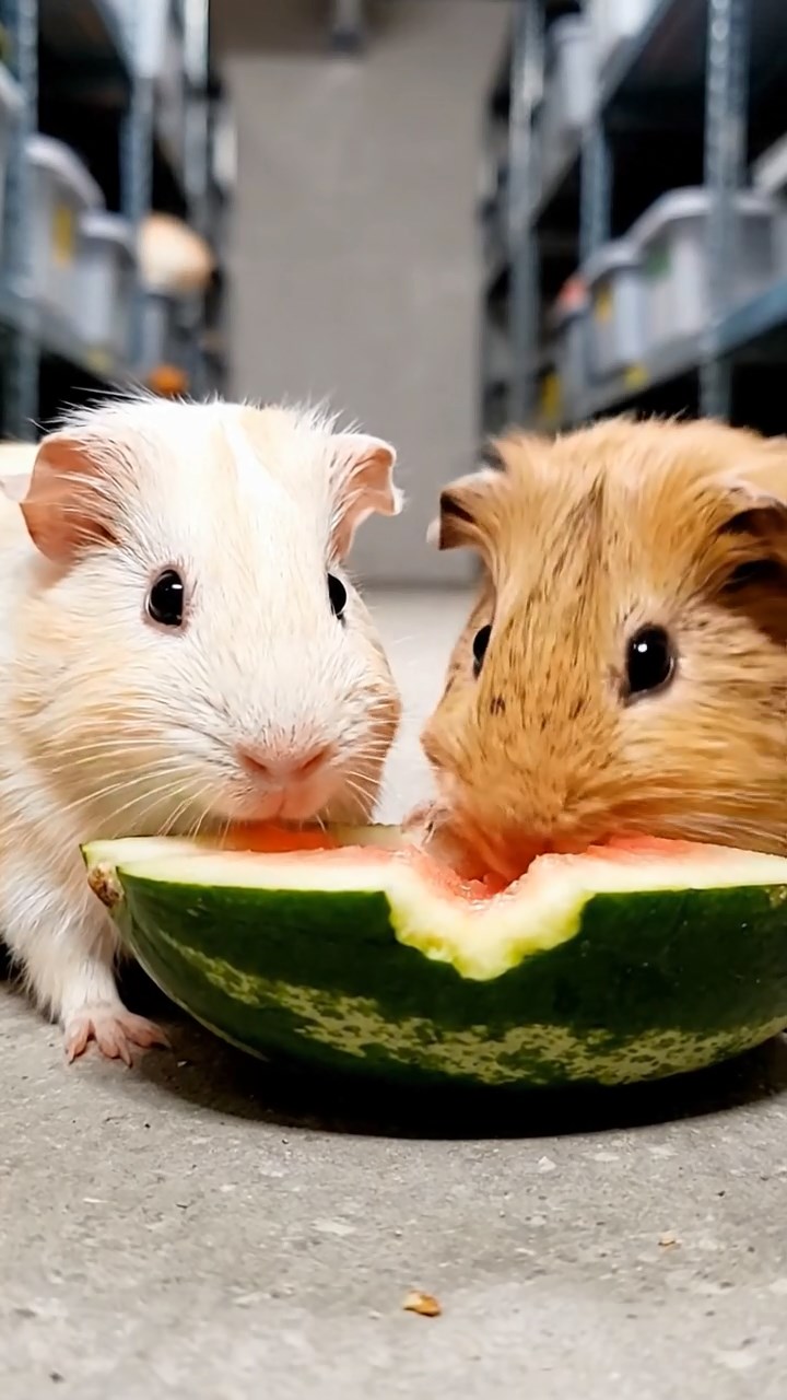 620. Realistic scene of 5 smooth-haired Californian guinea pigs with Cream, Fawn, Sable, Gray, and Cinnamon fur, sleeping in a cozy pile in a lush meadow with wildflowers and a gentle breeze, under golden sunlight, capturing a lifelike, tranquil group moment.