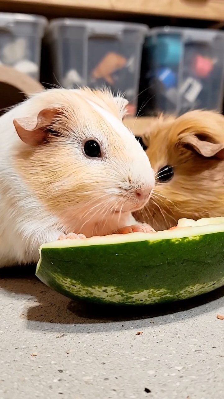 620. Realistic scene of 5 smooth-haired Californian guinea pigs with Cream, Fawn, Sable, Gray, and Cinnamon fur, sleeping in a cozy pile in a lush meadow with wildflowers and a gentle breeze, under golden sunlight, capturing a lifelike, tranquil group moment.