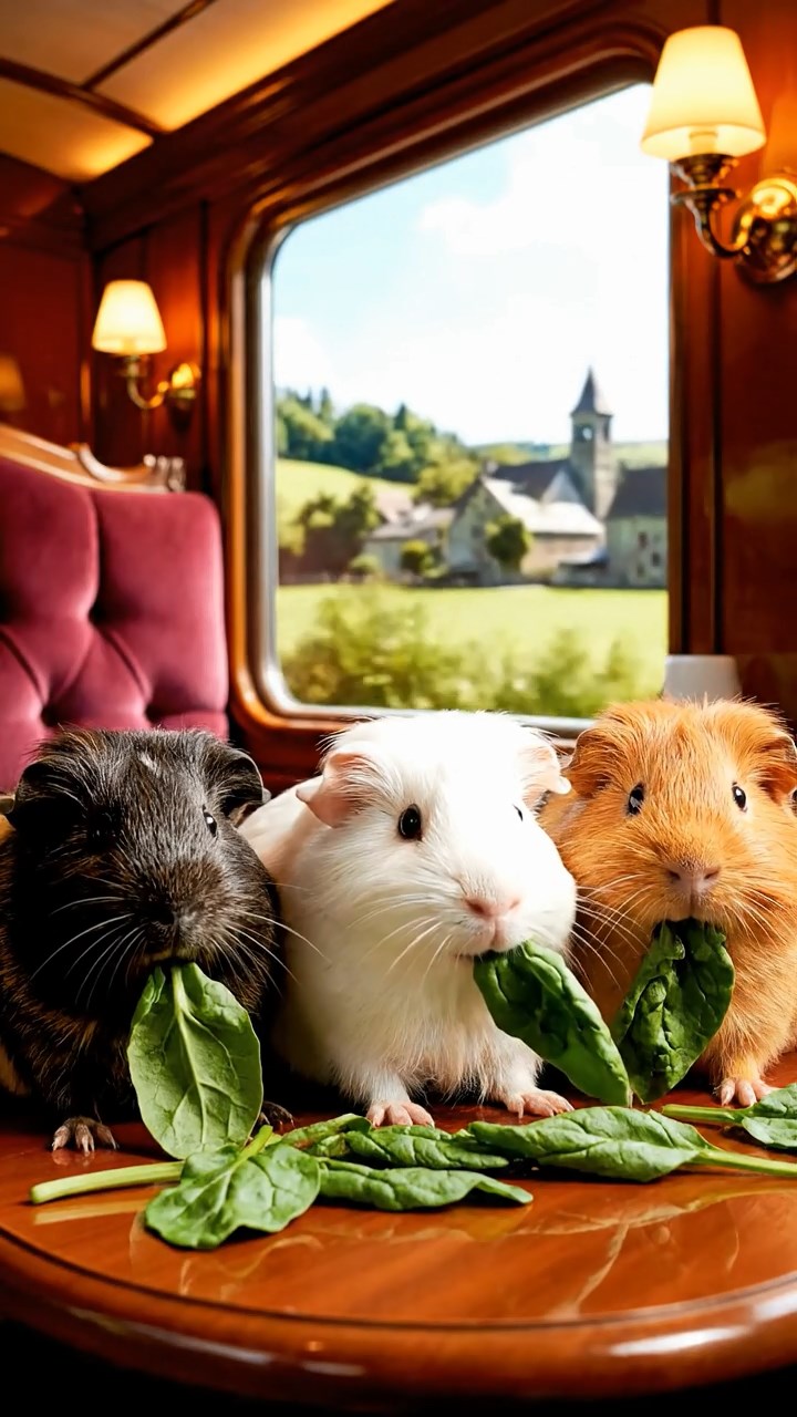 626. Photorealistic scene of 1 smooth-haired Teddy guinea pig with Cream fur, drinking from a clear stream, on a forested slope with pine needles and moss, under dappled sunlight, capturing a serene, lifelike moment of natural hydration.