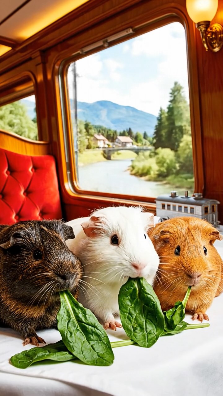 626. Photorealistic scene of 1 smooth-haired Teddy guinea pig with Cream fur, drinking from a clear stream, on a forested slope with pine needles and moss, under dappled sunlight, capturing a serene, lifelike moment of natural hydration.