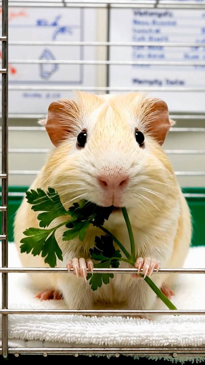 641. Detailed photo of 1 smooth-haired American guinea pig with White fur, munching on fresh apples, in a vibrant lavender garden with rows of purple blooms swaying in the breeze, under soft sunlight, creating a realistic, fragrant pastoral scene.