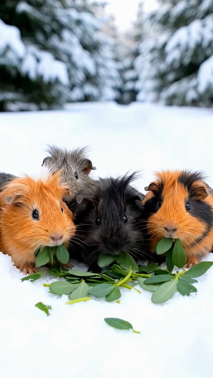 669. Detailed photo of 4 smooth-haired American guinea pigs with White, Orange, Black, and Brown fur, dressed as doctors in tiny white coats, performing check-ups in a guinea pig hospital with miniature beds and medical charts, under bright lights, creating a vivid, lifelike medical scene.
