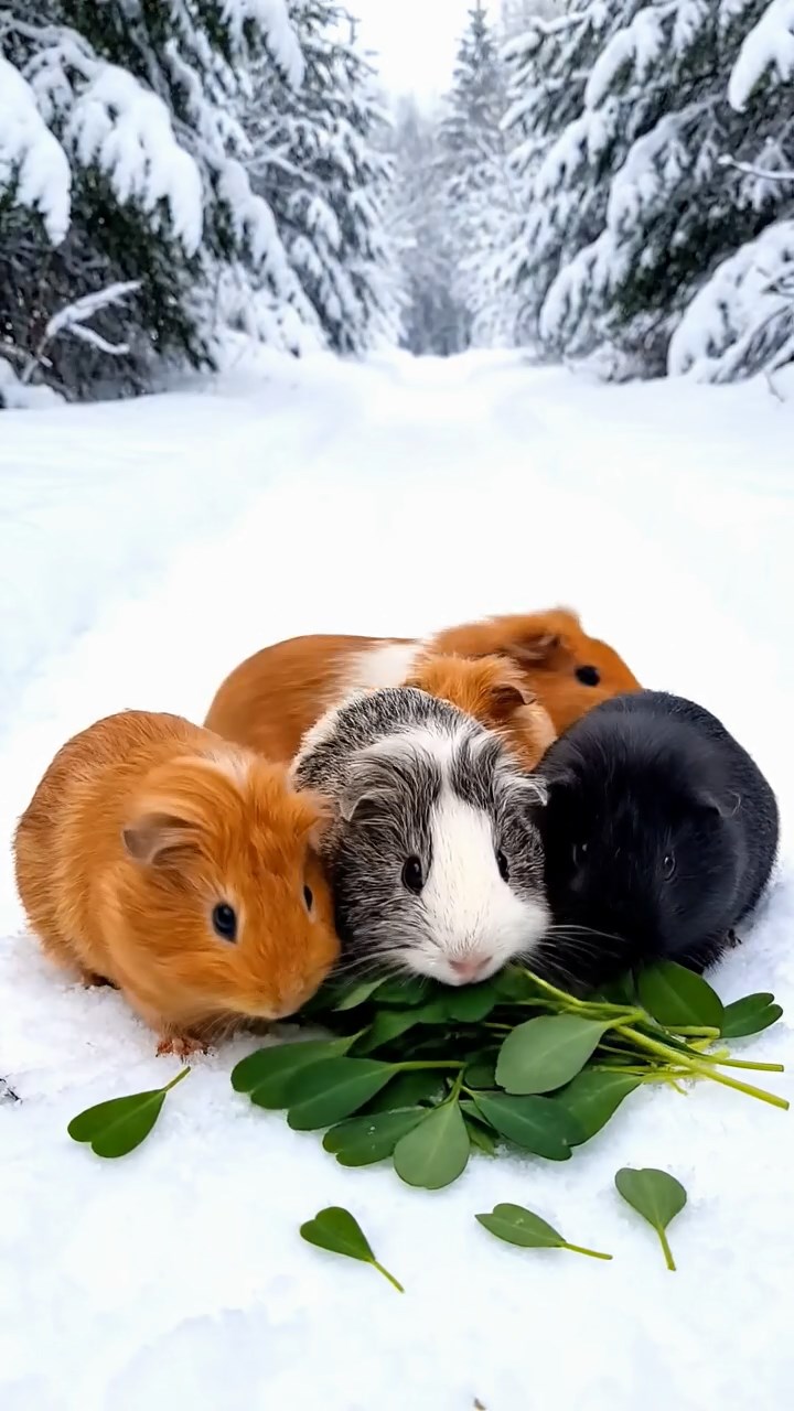 669. Detailed photo of 4 smooth-haired American guinea pigs with White, Orange, Black, and Brown fur, dressed as doctors in tiny white coats, performing check-ups in a guinea pig hospital with miniature beds and medical charts, under bright lights, creating a vivid, lifelike medical scene.