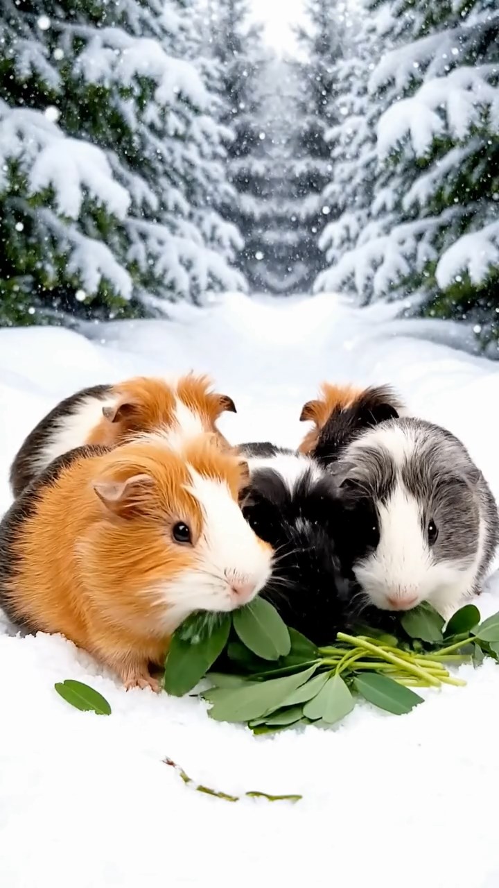 669. Detailed photo of 4 smooth-haired American guinea pigs with White, Orange, Black, and Brown fur, dressed as doctors in tiny white coats, performing check-ups in a guinea pig hospital with miniature beds and medical charts, under bright lights, creating a vivid, lifelike medical scene.
