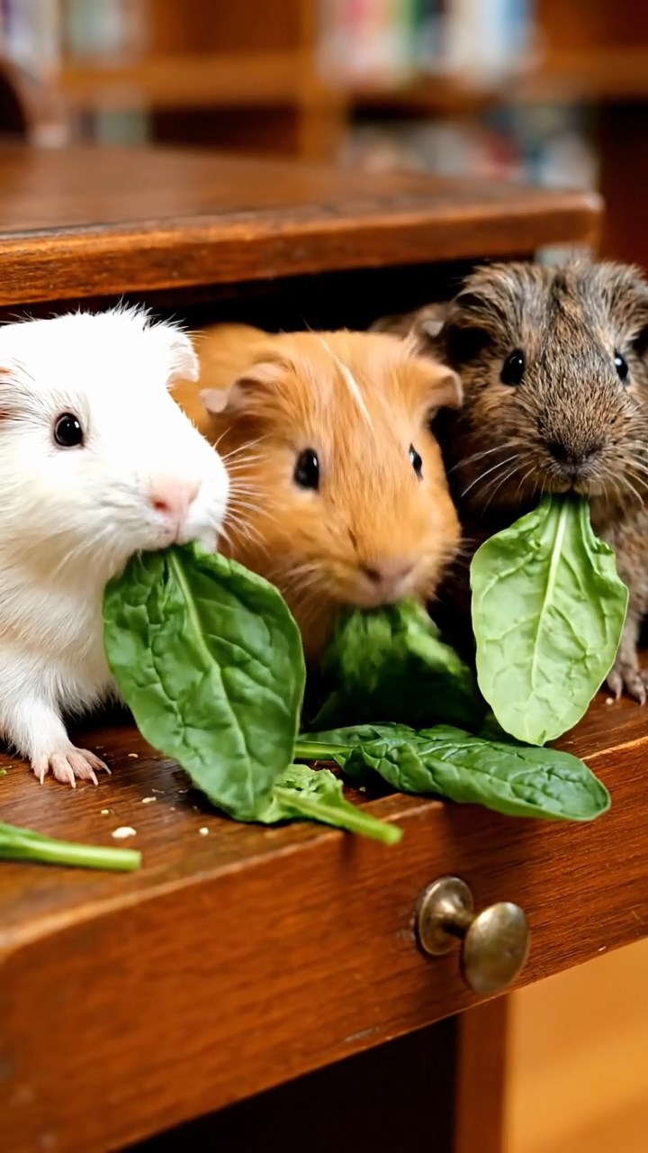 673. Detailed photo of 3 smooth-haired American guinea pigs with Gray, Cream, and Brown fur, burrowing like rabbits in a sandy dune with sparse grass and distant cacti, under a golden sunset, creating a vivid, realistic desert scene.