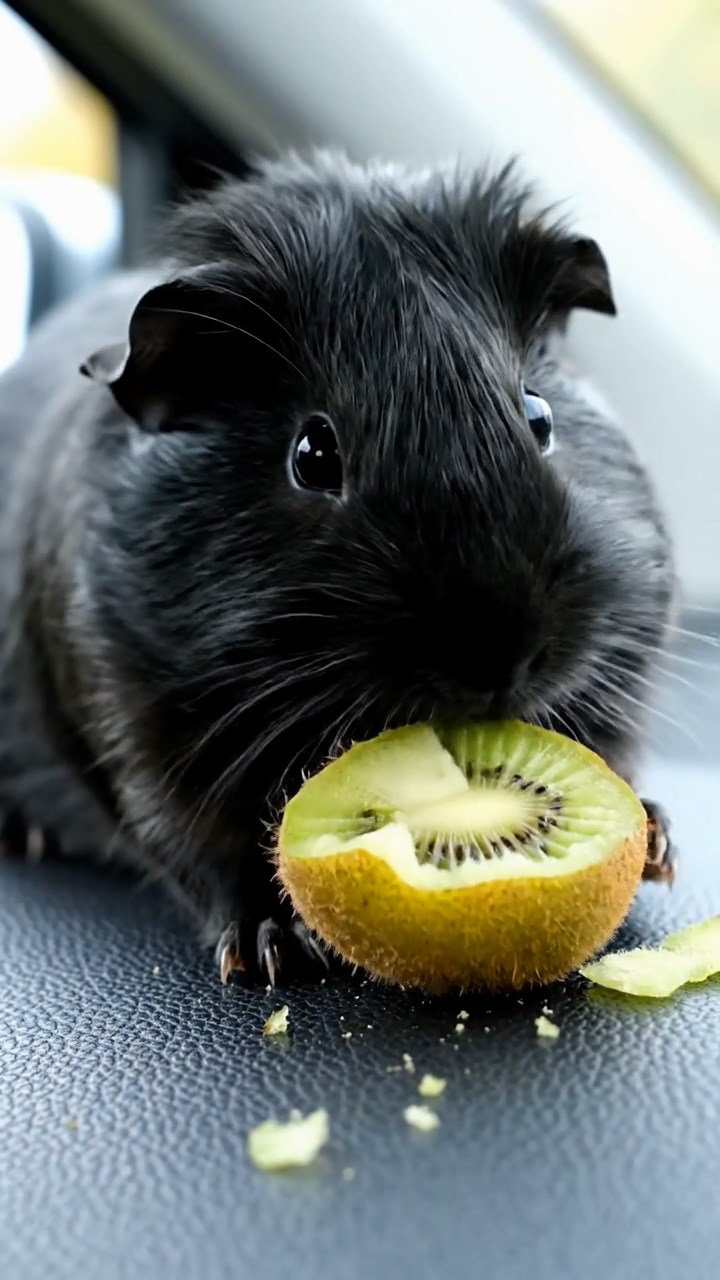 674. Photorealistic scene of 4 smooth-haired Teddy guinea pigs with Fawn, Chocolate, Cinnamon, and Sable fur, dressed as librarians in tiny glasses, reading stories in a guinea pig library with hay shelves and soft lamplight, capturing a realistic, cozy moment.