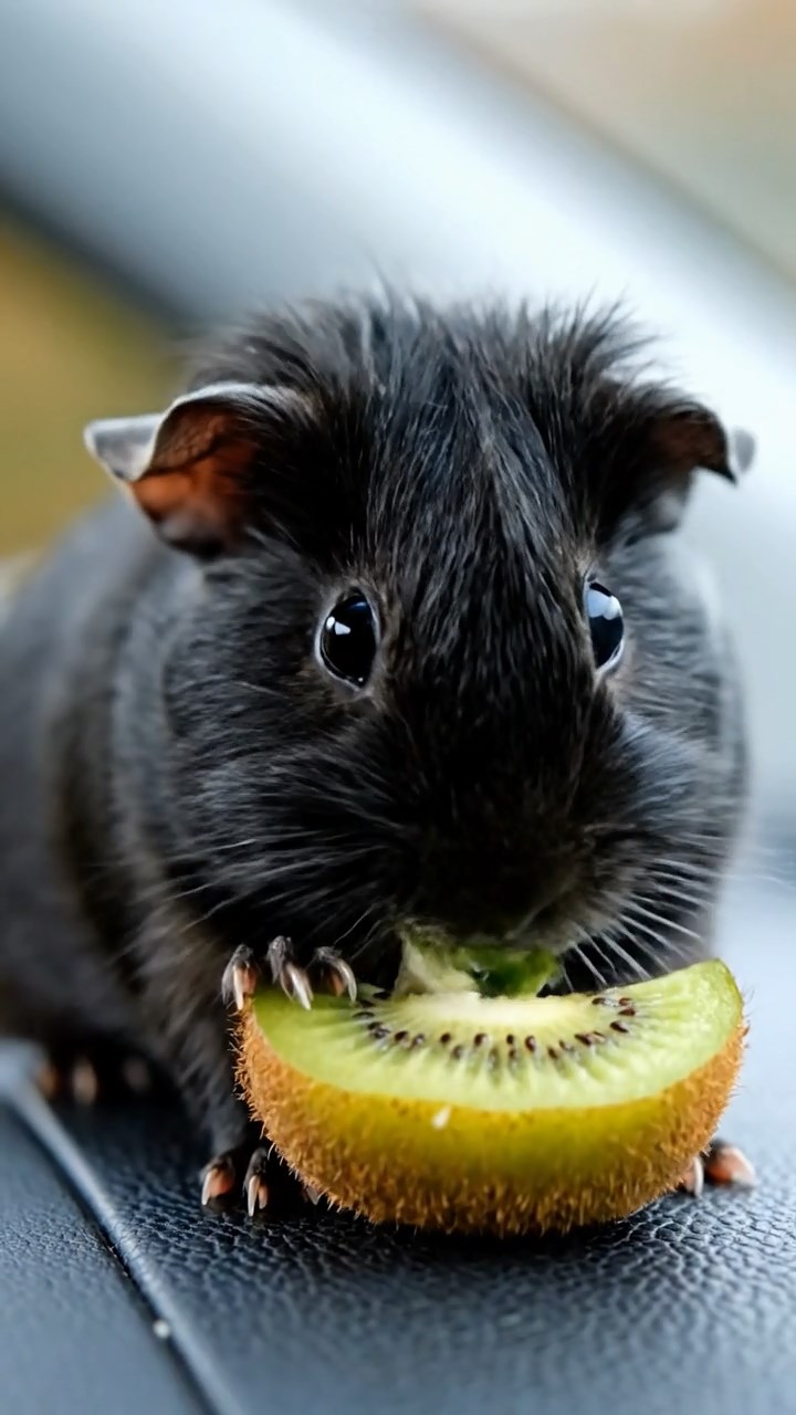 674. Photorealistic scene of 4 smooth-haired Teddy guinea pigs with Fawn, Chocolate, Cinnamon, and Sable fur, dressed as librarians in tiny glasses, reading stories in a guinea pig library with hay shelves and soft lamplight, capturing a realistic, cozy moment.