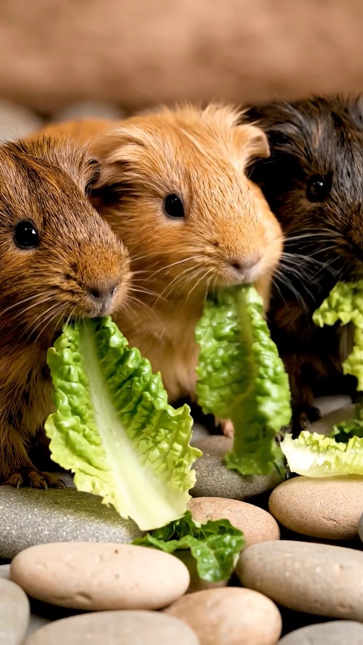 676. Realistic scene of 1 smooth-haired Californian guinea pig with Cream fur, nibbling on strawberries, in a fragrant rose garden with blooming red and white roses, under warm sunlight, capturing a vivid, lifelike romantic moment.