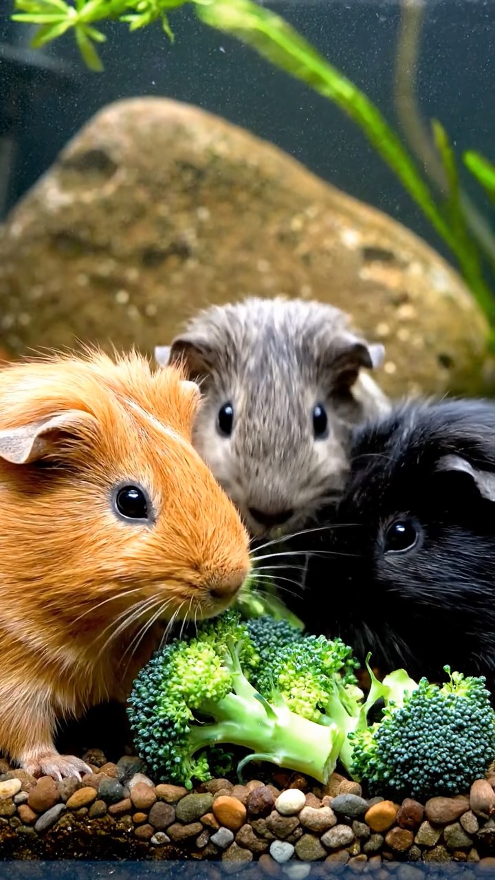 682. Photorealistic scene of 2 smooth-haired Teddy guinea pigs with Orange and Black fur, dressed as engineers in tiny helmets, building a miniature windmill in a guinea pig workshop with hay beams and tools, under bright daylight, enhancing the lifelike, industrious atmosphere.