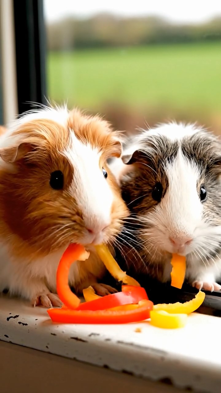 686. Photorealistic scene of 1 smooth-haired Teddy guinea pig with Cream fur, drinking from a clear stream, on a forested slope with pine needles and moss, under dappled sunlight, capturing a serene, lifelike moment of natural hydration.