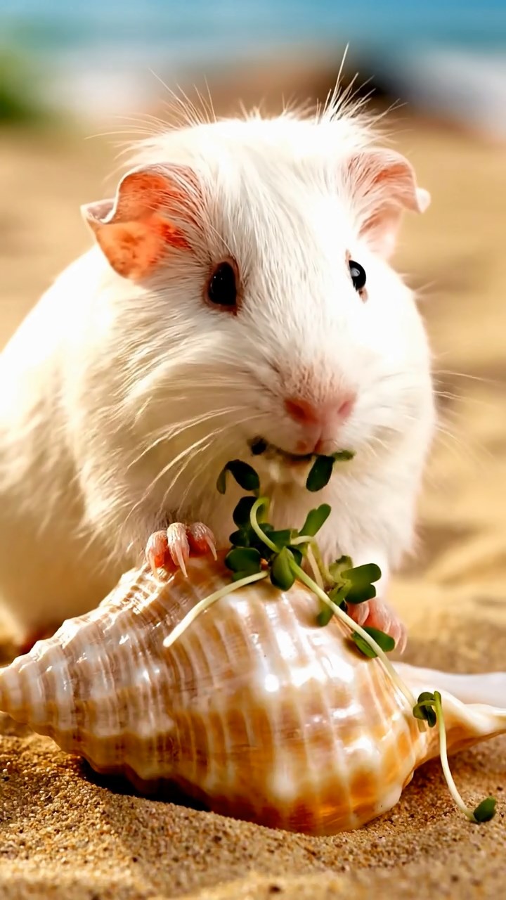 698. Photorealistic scene of 3 smooth-haired Teddy guinea pigs with Chocolate, Cinnamon, and Gray fur, climbing small rocks in a forested glade with soft moss and scattered leaves, under dappled sunlight, enhancing the authentic, adventurous atmosphere.