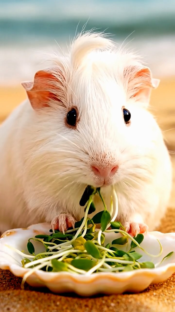 698. Photorealistic scene of 3 smooth-haired Teddy guinea pigs with Chocolate, Cinnamon, and Gray fur, climbing small rocks in a forested glade with soft moss and scattered leaves, under dappled sunlight, enhancing the authentic, adventurous atmosphere.