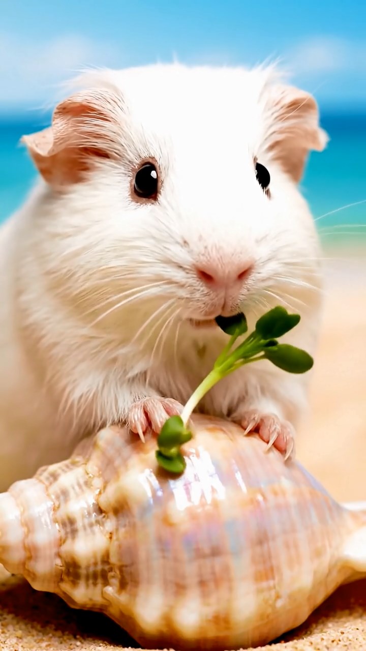 698. Photorealistic scene of 3 smooth-haired Teddy guinea pigs with Chocolate, Cinnamon, and Gray fur, climbing small rocks in a forested glade with soft moss and scattered leaves, under dappled sunlight, enhancing the authentic, adventurous atmosphere.