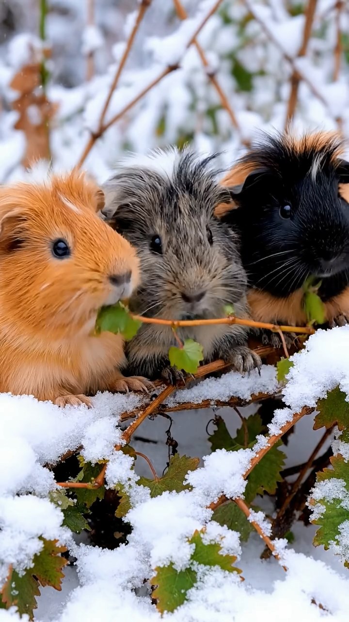 699. Highly detailed view of 4 smooth-haired Himalayan guinea pigs with White, Orange, Black, and Brown fur, dressed as writers in tiny scarves, drafting poems in a guinea pig study with miniature books and hay desks, under warm lamplight, creating a vivid, realistic literary scene.