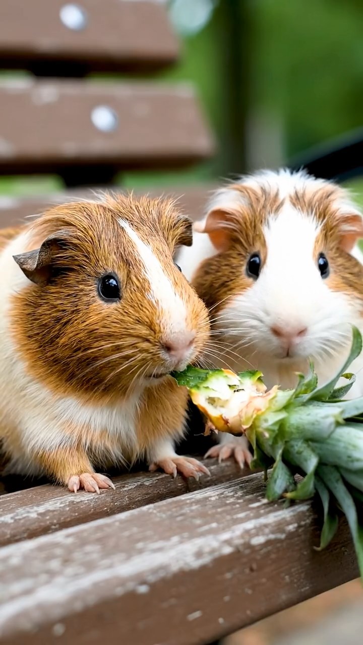 700. Realistic scene of 5 smooth-haired Californian guinea pigs with Cream, Fawn, Sable, Gray, and Cinnamon fur, sleeping in a cozy pile in a lush meadow with wildflowers and a gentle breeze, under golden sunlight, capturing a lifelike, tranquil group moment.