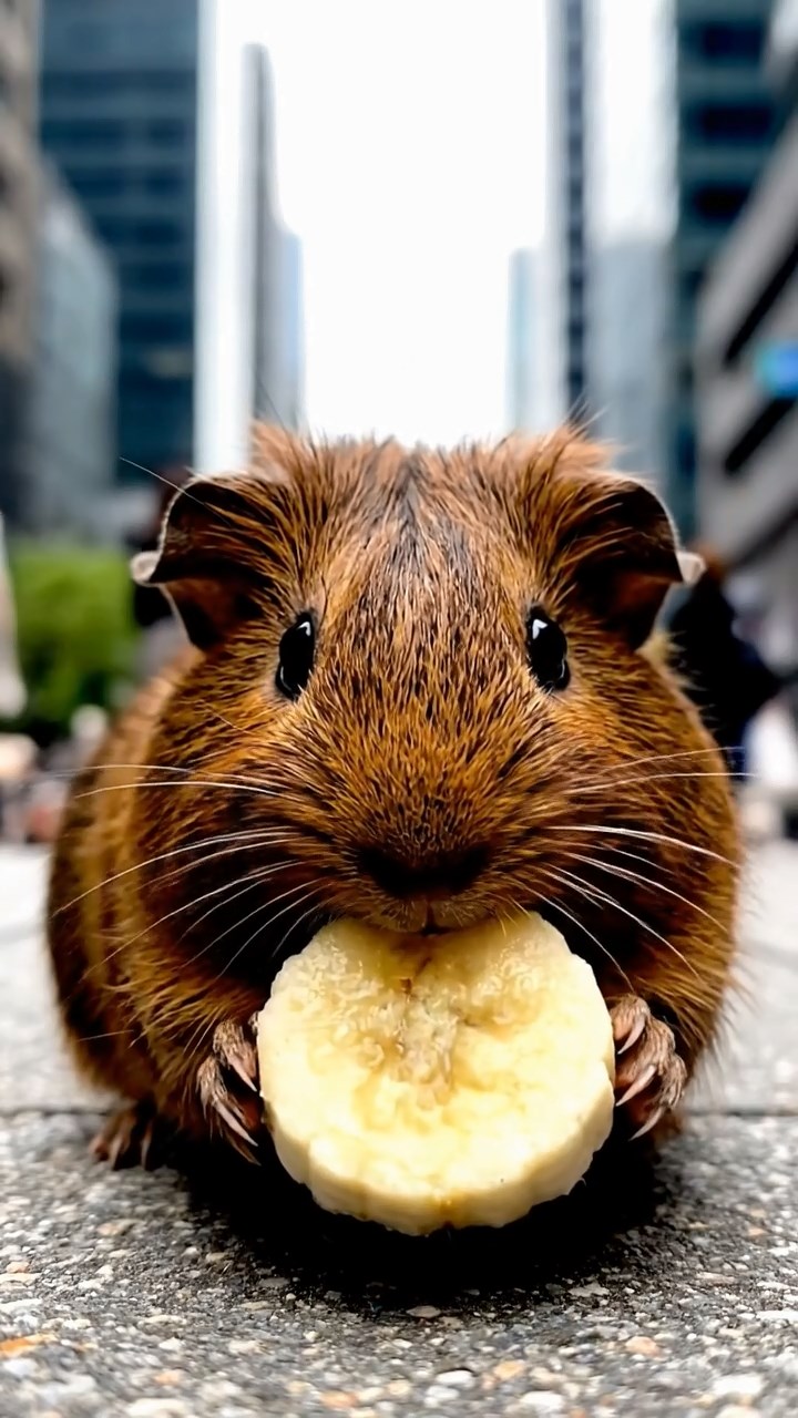 708. Realistic scene of 3 smooth-haired Californian guinea pigs with Chocolate, Cinnamon, and Gray fur, drinking from a clear stream in a forested slope with pine needles and moss, under dappled sunlight, enhancing the authentic, serene atmosphere.