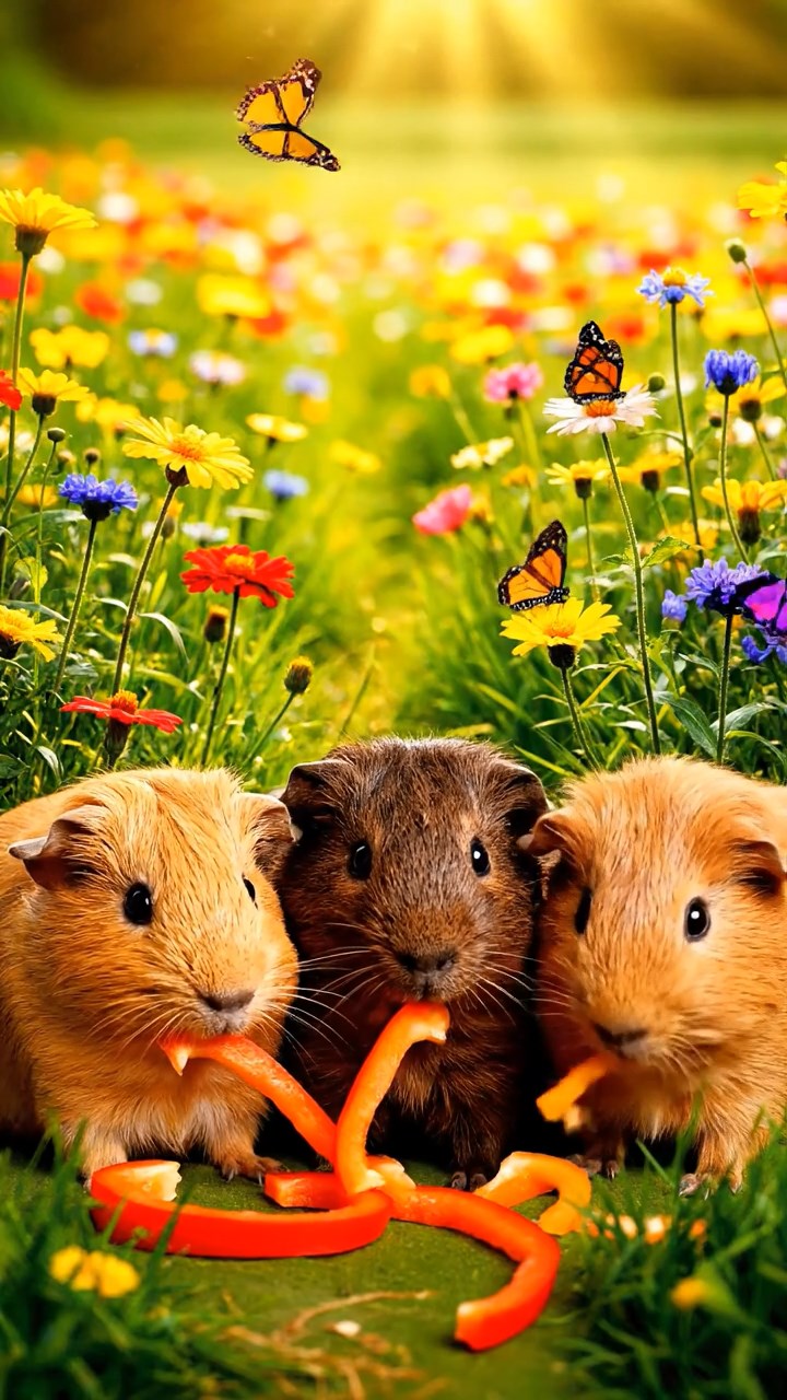 712. Realistic scene of 2 smooth-haired Californian guinea pigs with Orange and Black fur, dressed as tailors in tiny vests, sewing miniature scarves in a guinea pig atelier with colorful fabrics and hay mannequins, under warm lamplight, enhancing the lifelike, creative atmosphere.