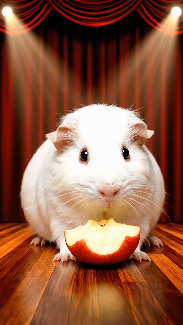 722. Photorealistic scene of 2 smooth-haired Teddy guinea pigs with Orange and Black fur, dressed as engineers in tiny helmets, constructing a miniature bridge in a guinea pig workshop with hay beams and tools, under bright daylight, enhancing the lifelike, industrious atmosphere.