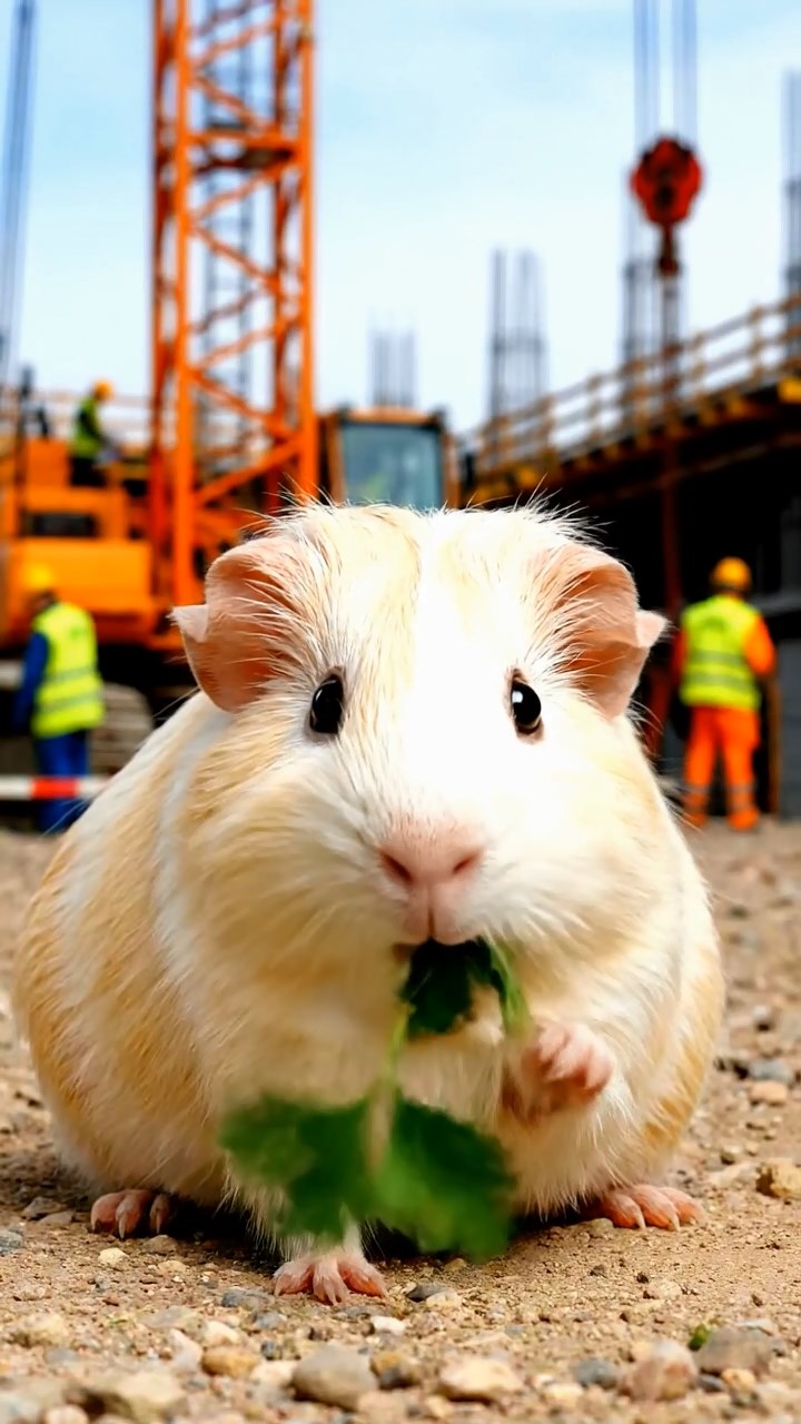 741. Detailed photo of 1 smooth-haired American guinea pig with White fur, munching on fresh apples, in a vibrant lavender garden with rows of purple blooms swaying in the breeze, under soft sunlight, creating a realistic, fragrant pastoral scene.