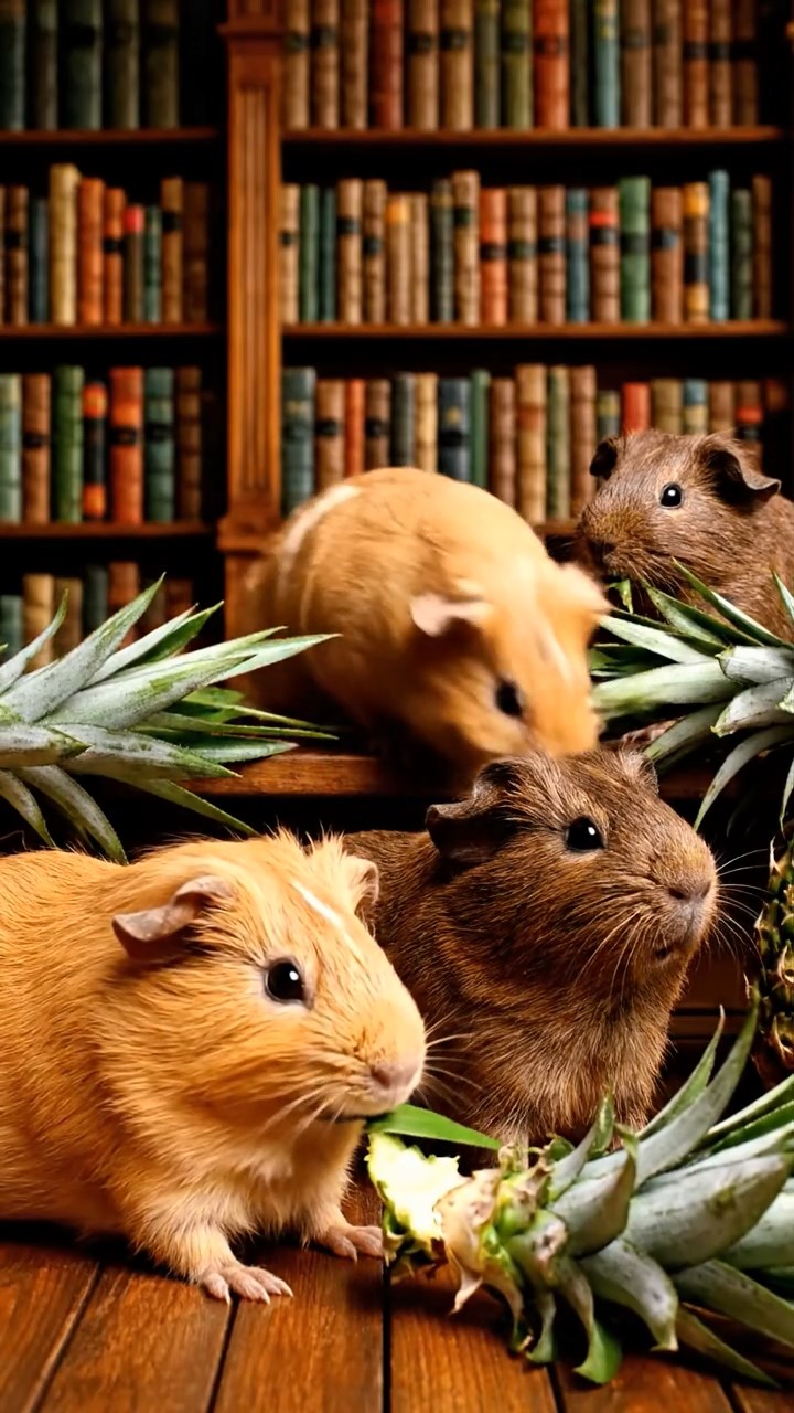 780. Realistic scene of 5 smooth-haired Californian guinea pigs with Cream, Fawn, Sable, Gray, and Cinnamon fur, sleeping in a cozy pile in a lush meadow with wildflowers and a gentle breeze, under golden sunlight, capturing a lifelike, tranquil group moment.