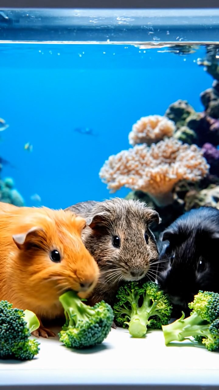 782. Photorealistic scene of 2 smooth-haired Teddy guinea pigs with Orange and Black fur, dressed as engineers in tiny helmets, building a miniature windmill in a guinea pig workshop with hay beams and tools, under bright daylight, enhancing the lifelike, industrious atmosphere.