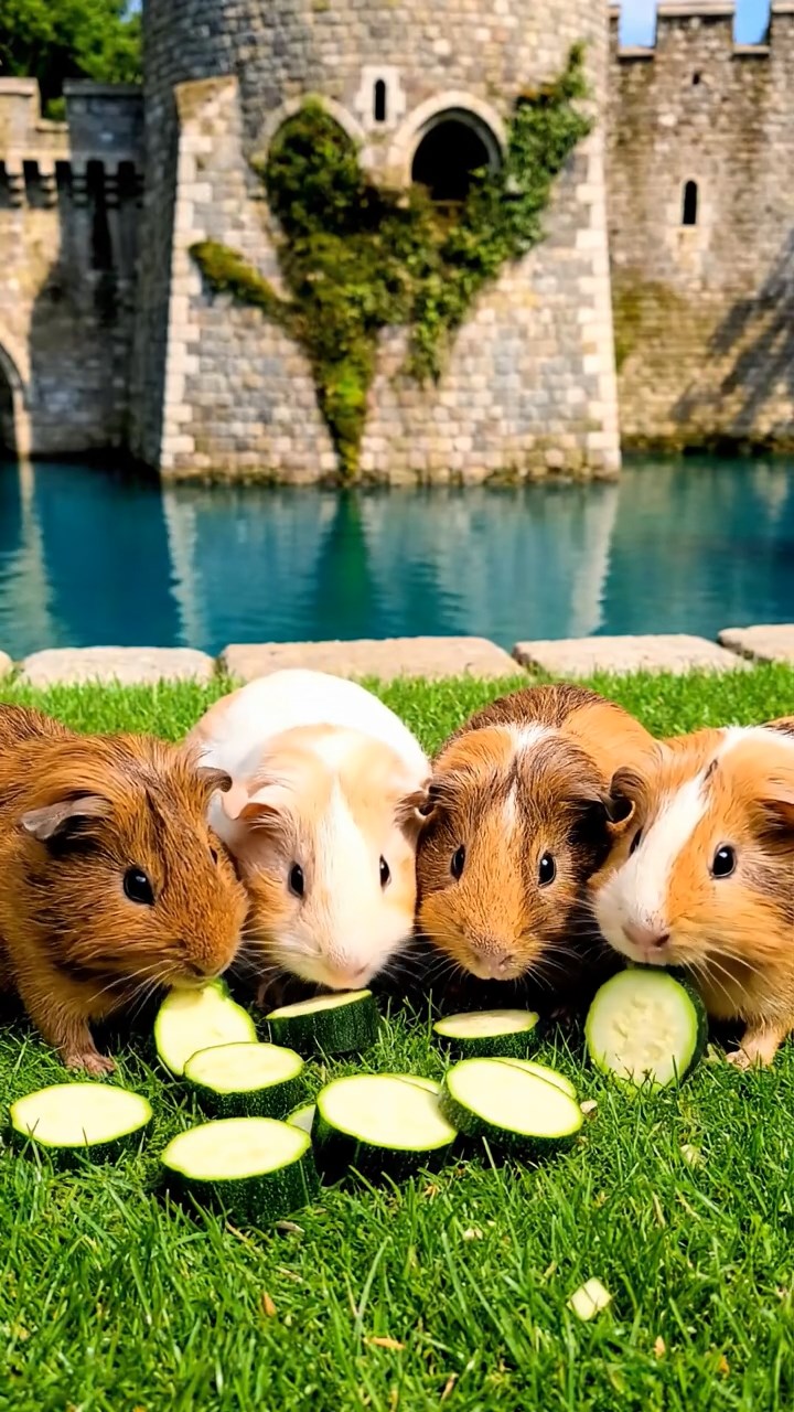 783. Highly detailed view of 3 smooth-haired Himalayan guinea pigs with Gray, Cream, and Brown fur, mating in a secluded grassy clearing surrounded by tall ferns and soft moss, under gentle morning light, creating a realistic, intimate natural scene.