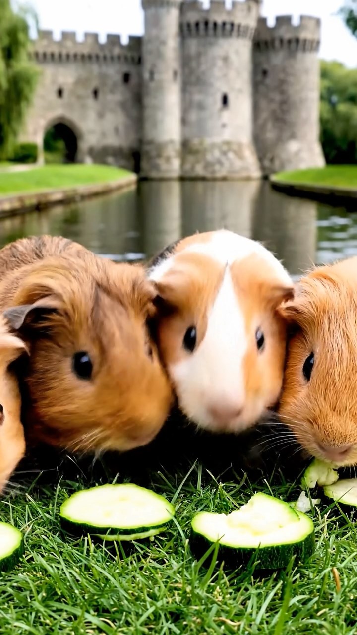 783. Highly detailed view of 3 smooth-haired Himalayan guinea pigs with Gray, Cream, and Brown fur, mating in a secluded grassy clearing surrounded by tall ferns and soft moss, under gentle morning light, creating a realistic, intimate natural scene.