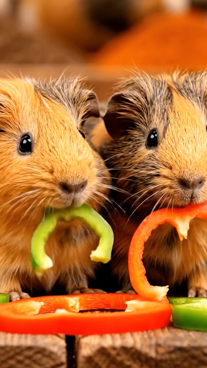 786. Photorealistic scene of 1 smooth-haired Teddy guinea pig with Cream fur, drinking from a clear stream, on a forested slope with pine needles and moss, under dappled sunlight, capturing a serene, lifelike moment of natural hydration.
