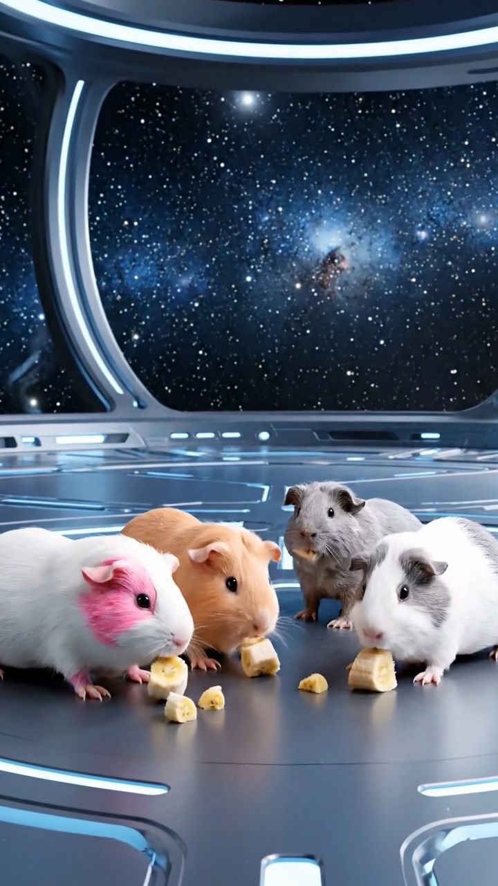 790. Photorealistic scene of 5 smooth-haired Teddy guinea pigs with Cream, Fawn, Sable, Gray, and Cinnamon fur, play-fighting in a grassy clearing with soft moss and scattered twigs, under gentle morning light, capturing a realistic, playful woodland moment.