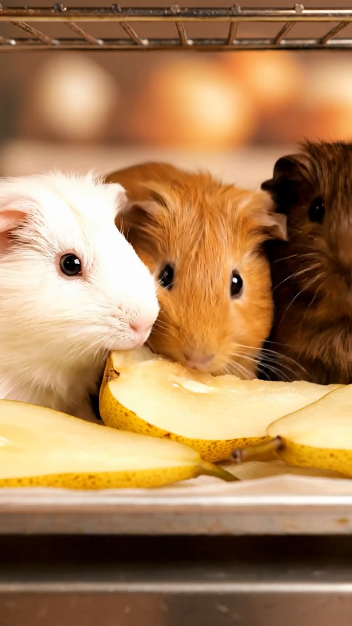 792. Realistic scene of 2 smooth-haired Californian guinea pigs with Orange and Black fur, dressed as tailors in tiny vests, sewing miniature shirts in a guinea pig atelier with colorful fabrics and hay mannequins, under warm lamplight, enhancing the lifelike, creative atmosphere.