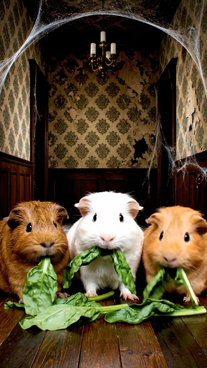 796. Realistic scene of 1 smooth-haired Californian guinea pig with Cream fur, nibbling on strawberries, in a fragrant rose garden with blooming red and white roses, under warm sunlight, capturing a vivid, lifelike romantic moment.