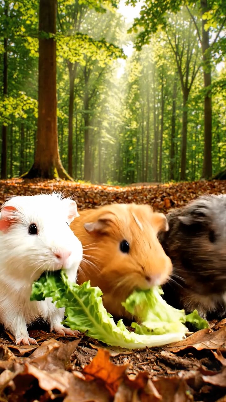 801. Detailed photo of 1 smooth-haired American guinea pig with White fur, munching on fresh carrots, in a vibrant sunflower field with towering blooms swaying in the breeze, under golden sunlight, creating a realistic, cheerful scene of peaceful foraging.
