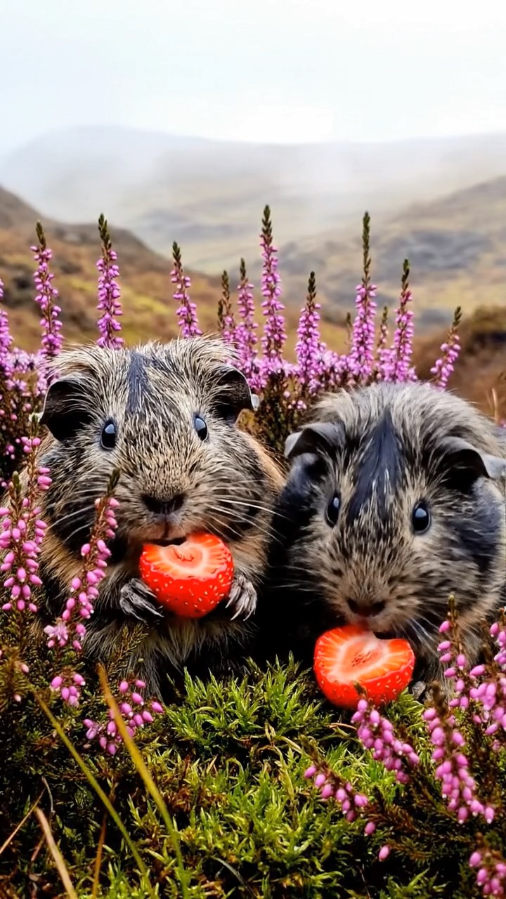 806. Photorealistic scene of 1 smooth-haired Teddy guinea pig with Cream fur, sunbathing on a smooth rock in a tranquil desert oasis with palm fronds and a small pool, under bright sunlight, capturing a serene, lifelike moment of relaxation.