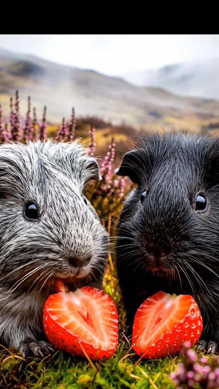 806. Photorealistic scene of 1 smooth-haired Teddy guinea pig with Cream fur, sunbathing on a smooth rock in a tranquil desert oasis with palm fronds and a small pool, under bright sunlight, capturing a serene, lifelike moment of relaxation.