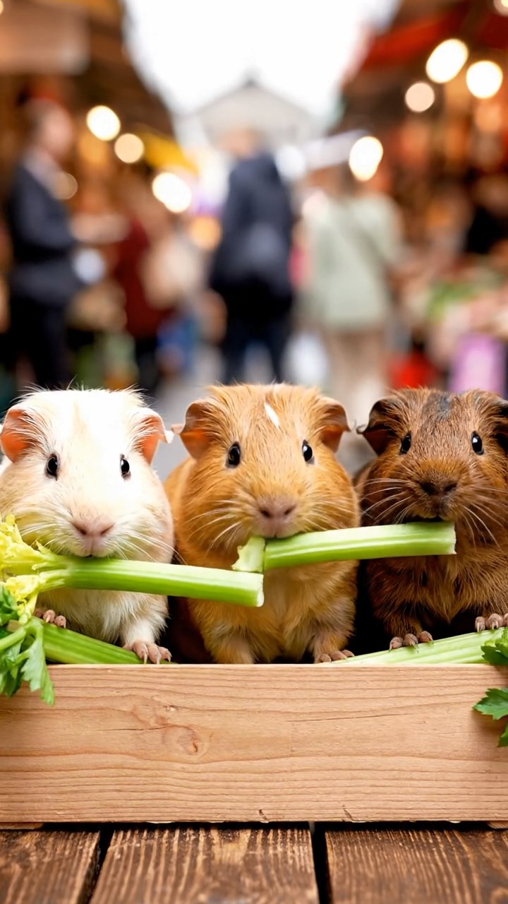 816. Realistic scene of 1 smooth-haired Californian guinea pig with Cream fur, nibbling on strawberries, in a fragrant rose garden with blooming red and pink roses, under warm sunlight, capturing a vivid, lifelike romantic moment.