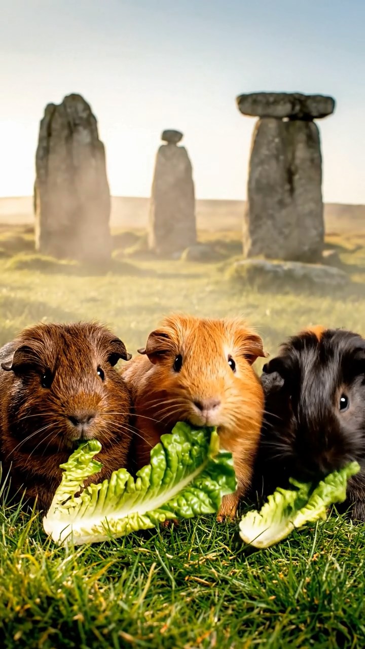 821. Detailed photo of 1 smooth-haired American guinea pig with White fur, munching on fresh apples, in a vibrant lavender garden with rows of purple blooms swaying in the breeze, under soft sunlight, creating a realistic, fragrant pastoral scene.