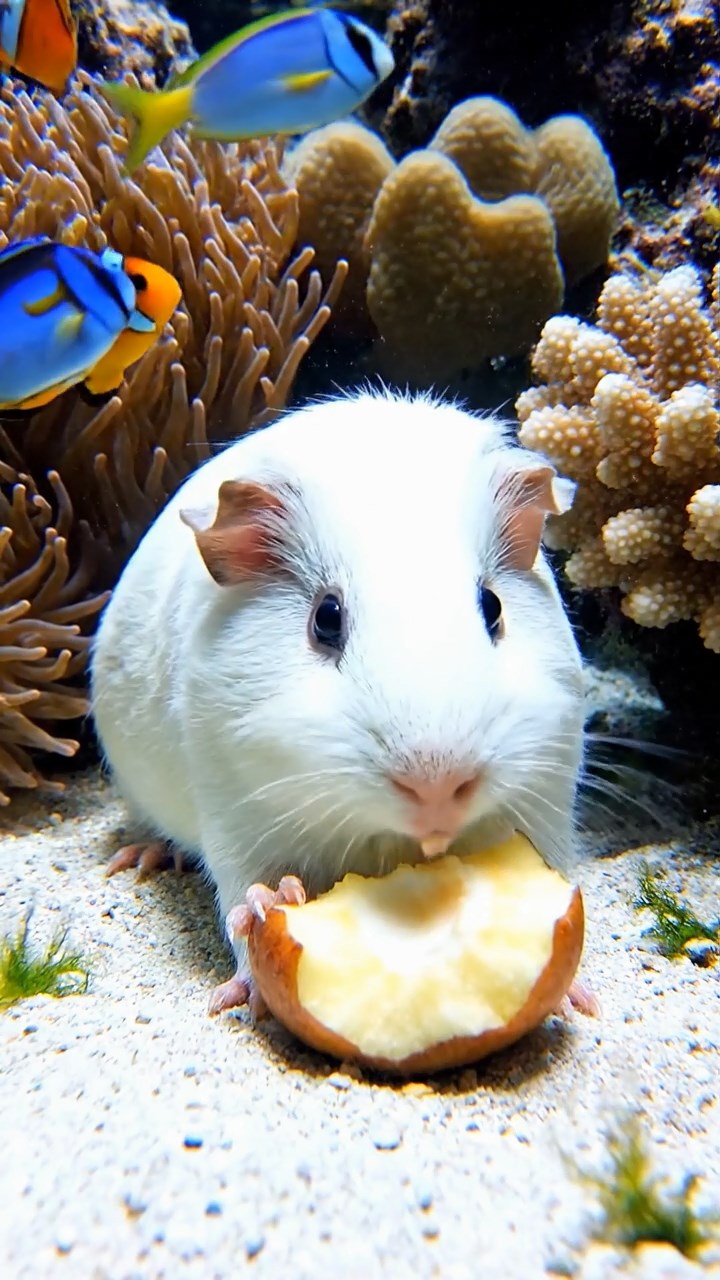 822. Photorealistic scene of 2 smooth-haired Teddy guinea pigs with Orange and Black fur, dressed as engineers in tiny helmets, building a miniature windmill in a guinea pig workshop with hay beams and tools, under bright daylight, enhancing the lifelike, industrious atmosphere.