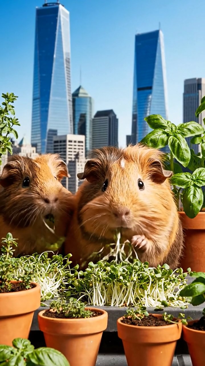 829. Detailed photo of 4 smooth-haired American guinea pigs with White, Orange, Black, and Brown fur, dressed as doctors in tiny white coats, consulting charts in a guinea pig hospital with miniature beds and medical charts, under bright lights, creating a vivid, lifelike medical scene.