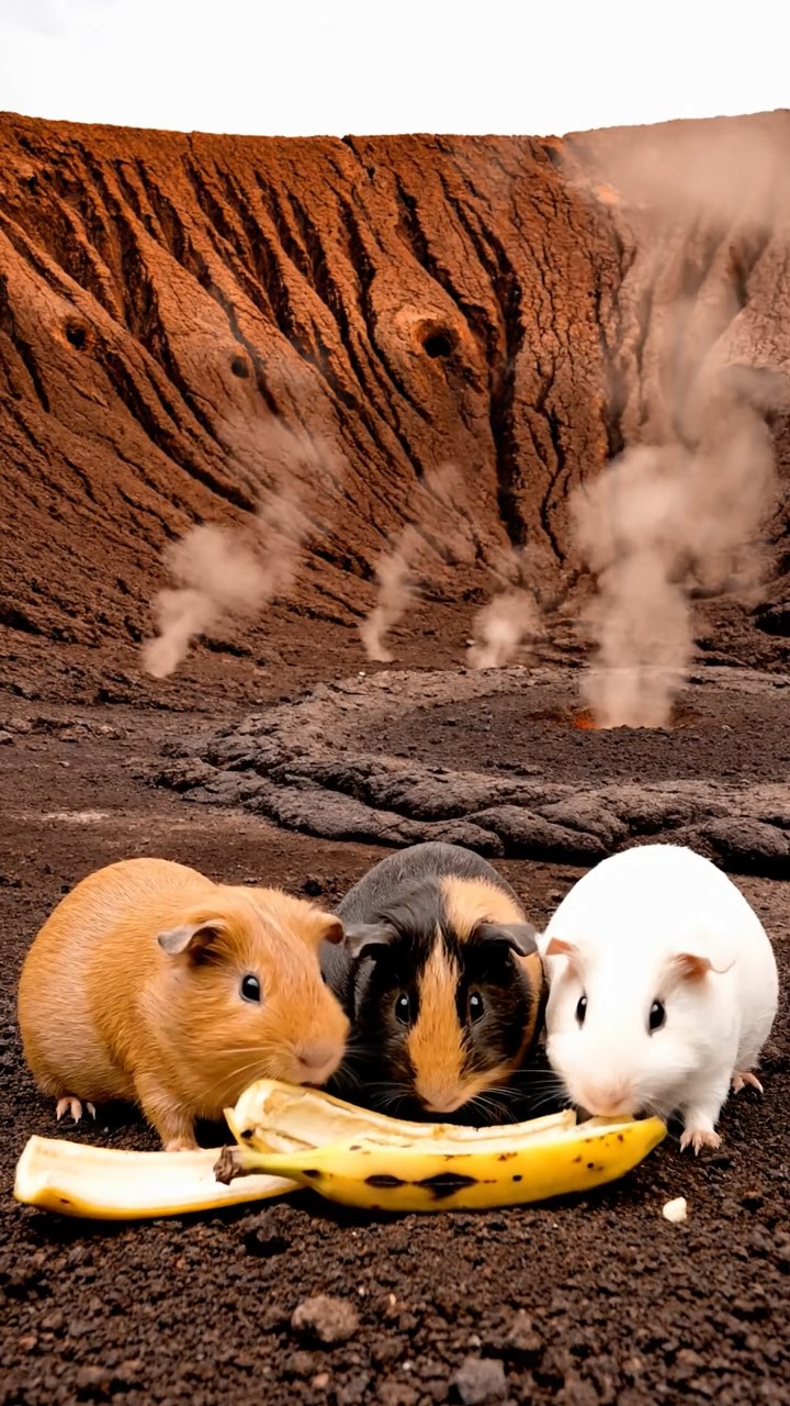830. Photorealistic scene of 5 smooth-haired Teddy guinea pigs with Cream, Fawn, Sable, Gray, and Cinnamon fur, play-fighting in a grassy clearing with soft moss and scattered twigs, under gentle morning light, capturing a realistic, playful woodland moment.