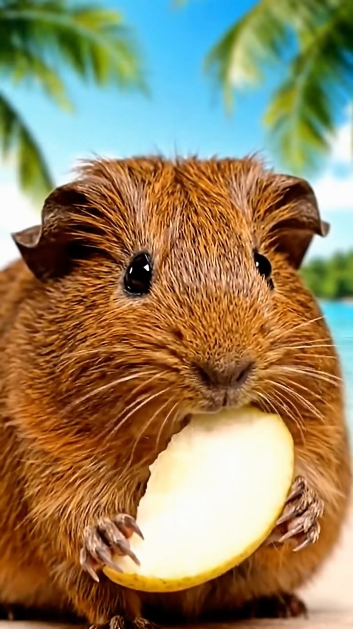 832. Realistic scene of 2 smooth-haired Californian guinea pigs with Orange and Black fur, dressed as tailors in tiny vests, sewing miniature shirts in a guinea pig atelier with colorful fabrics and hay mannequins, under warm lamplight, enhancing the lifelike, creative atmosphere.