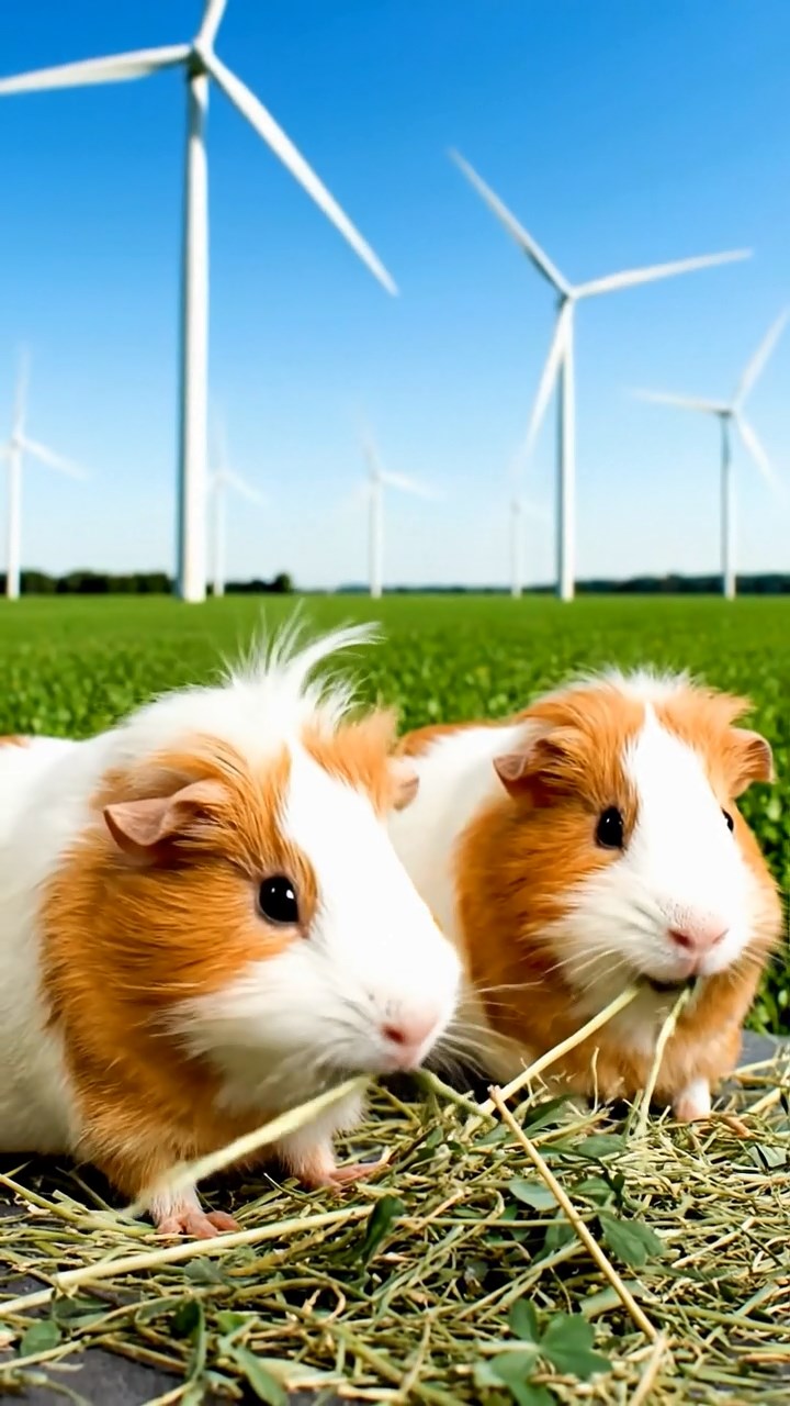 839. Highly detailed view of 4 smooth-haired Himalayan guinea pigs with White, Orange, Black, and Brown fur, dressed as writers in tiny scarves, drafting poems in a guinea pig study with miniature books and hay desks, under warm lamplight, creating a vivid, realistic literary scene.