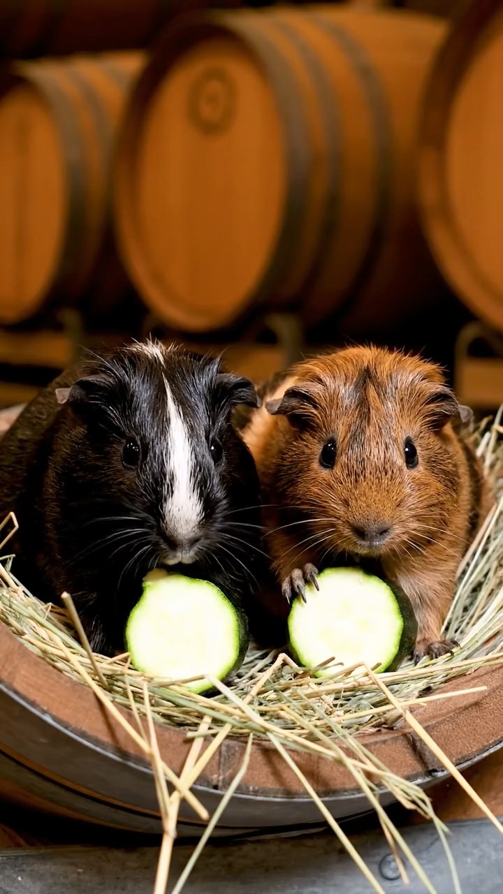 853. Detailed photo of 3 smooth-haired American guinea pigs with Gray, Cream, and Brown fur, burrowing like rabbits in a sandy dune with sparse grass and distant cacti, under a golden sunset, creating a vivid, realistic desert scene.
