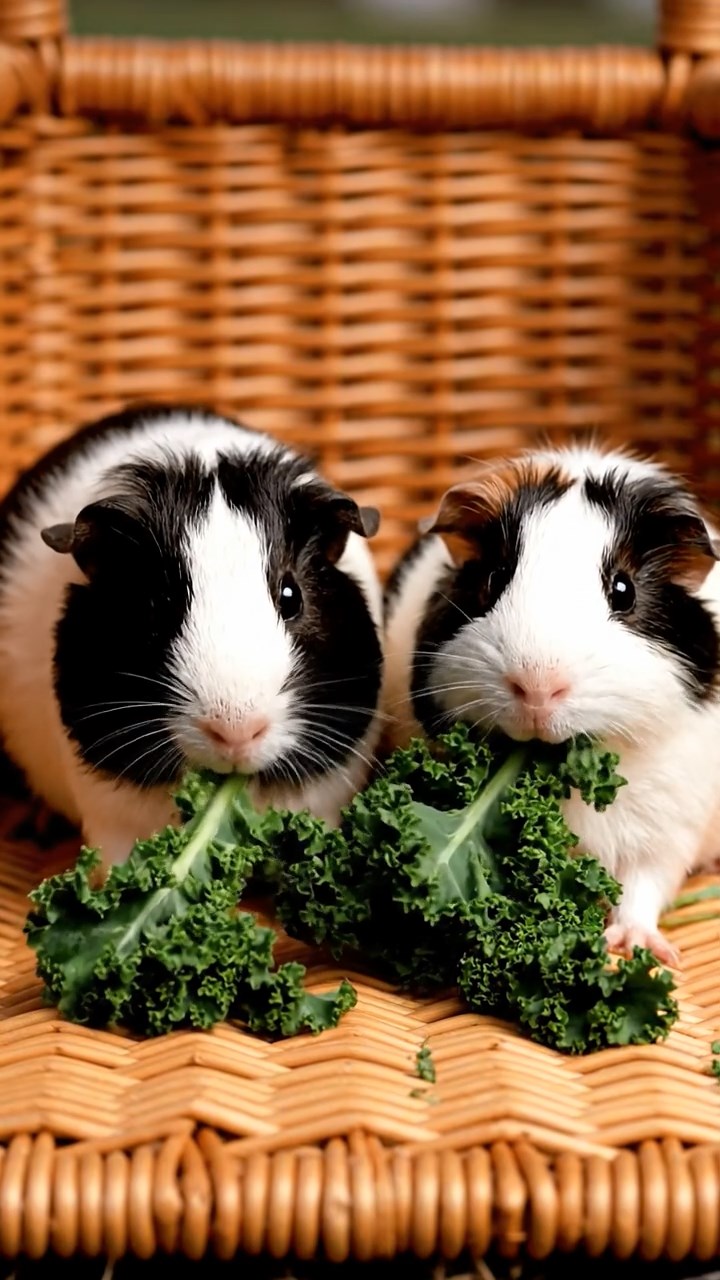 1090. Photorealistic photo of 4 smooth-haired Skinny guinea pigs in white, orange, and gray colors, nibbling on banana chunks, near a NASA space shuttle exhibit in a museum.