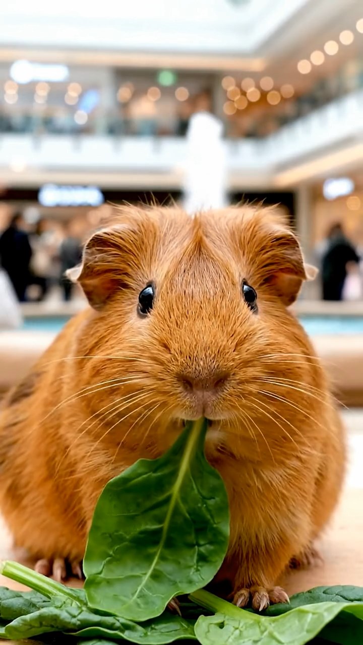 1111. Detailed realistic image of 5 smooth-haired American guinea pigs with black, brown, and cream fur, sharing pear chunks, on a Martian red rock landscape with rover tracks and craters.