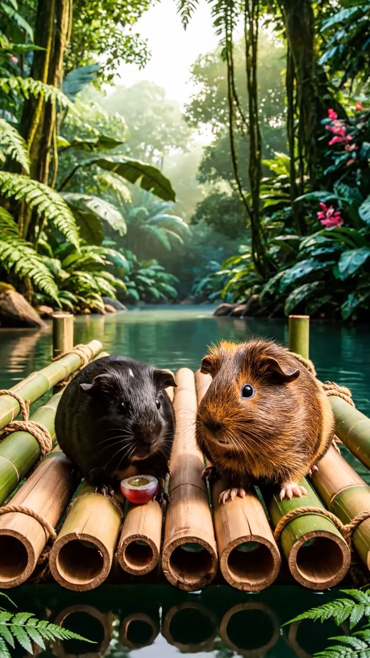 1122. Realistic depiction of 1 smooth-haired Abyssinian guinea pig with white fur, munching on apple cores, on a royal palace balcony with marble columns and garden fountains.