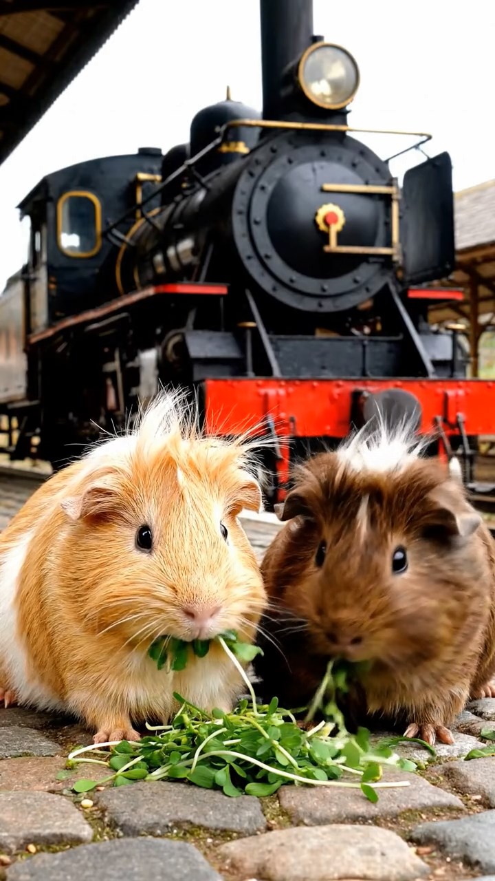 929. Detailed photo of 4 smooth-haired American guinea pigs with White, Orange, Black, and Brown fur, dressed as doctors in tiny white coats, checking pulses with miniature stethoscopes, in a guinea pig hospital with tiny beds, under bright lights, creating a vivid, lifelike medical scene.
